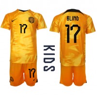 Nederländerna Daley Blind #17 Replika babykläder Hemmaställ Barn VM 2022 Kortärmad (+ korta byxor)